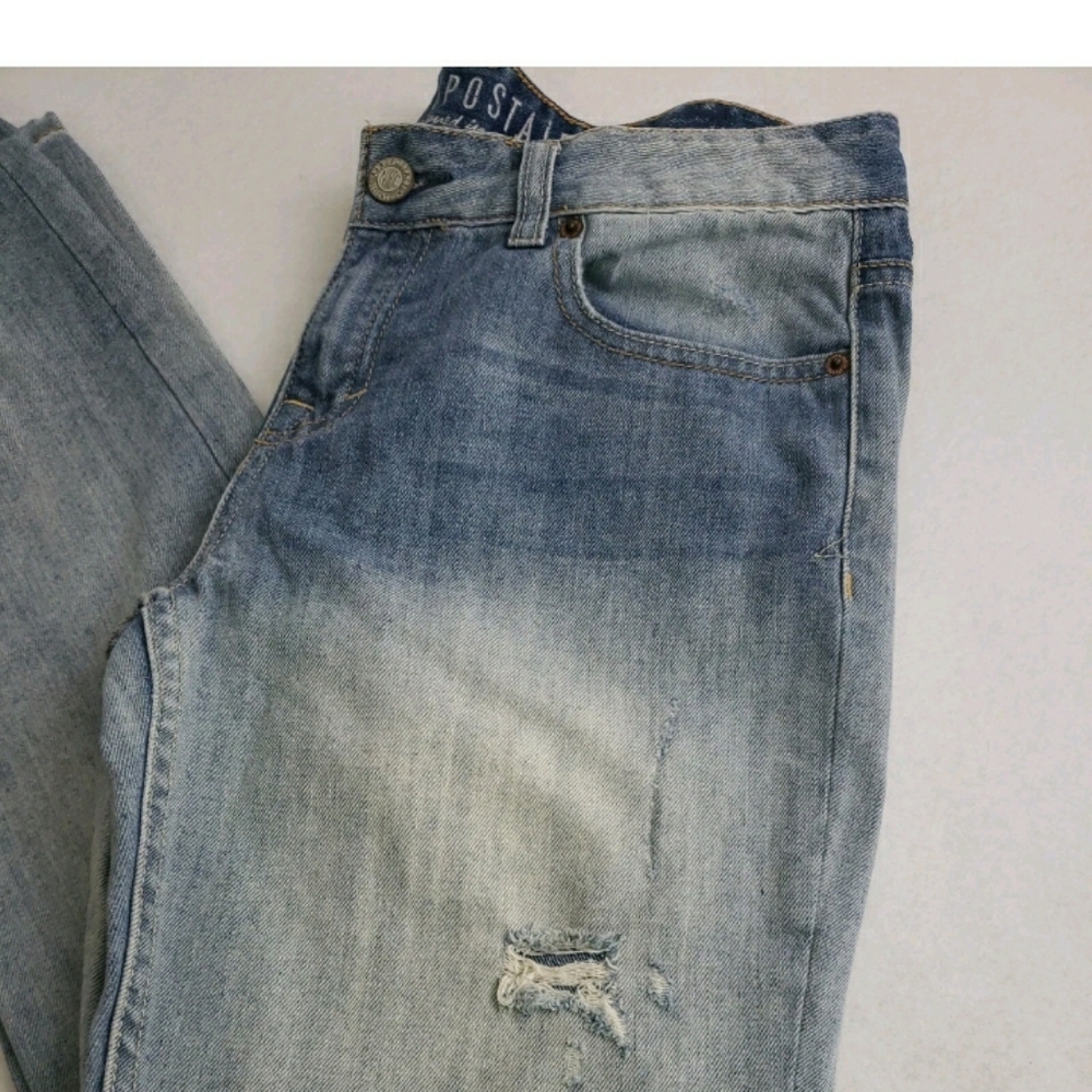 Aeropostale Sz 6 Boyfriend Real Original Denim Distressed Wash waist 32 Comfy - Picture 3 of 10